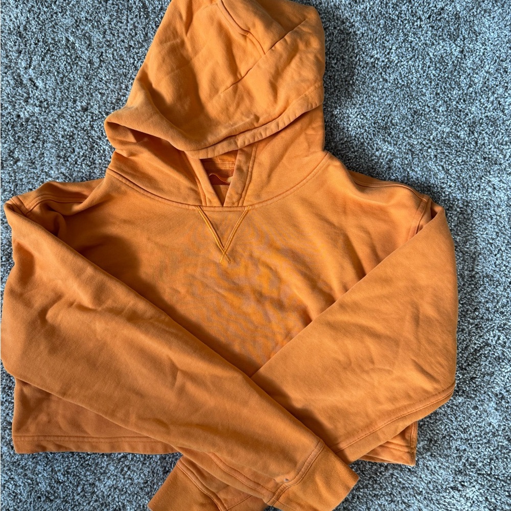 Pre loved lululemon crop hoodie size 10 Orange Cropped Hoodie